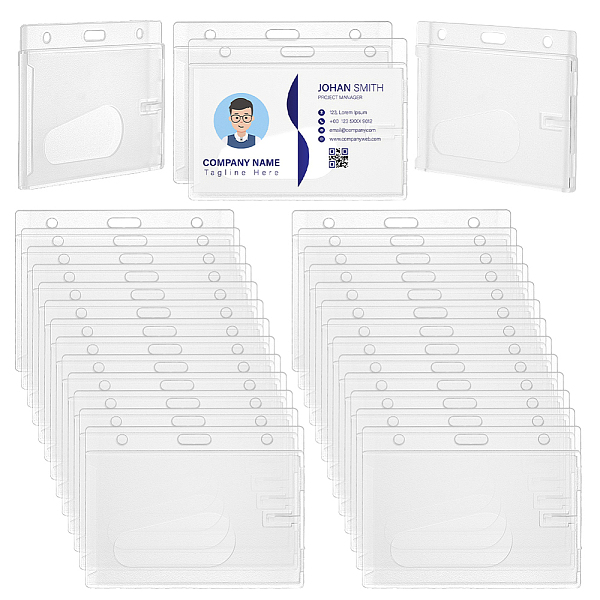 Rectangle Plastic ID Holder Cover