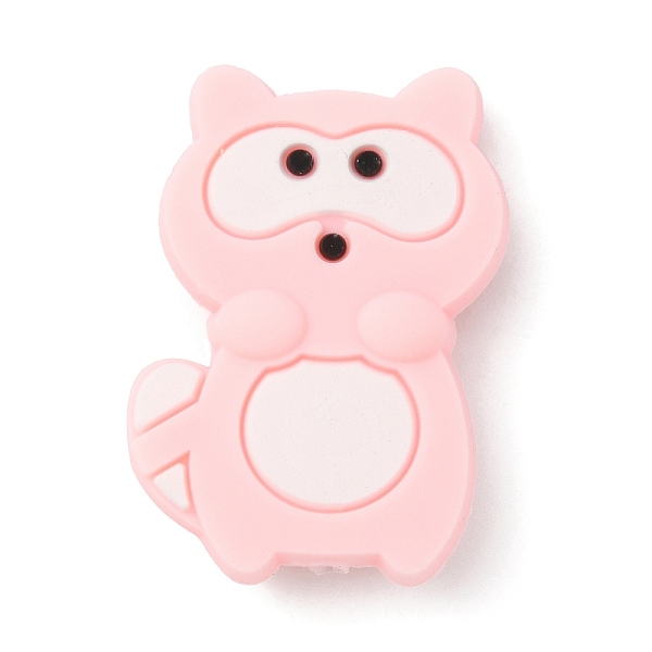 

PandaHall Raccoon Silicone Beads, DIY Nursing Necklaces and Bracelets Making, Chewing Pendants For Teethers, Pink, 31x22x8mm, Hole: 2mm...