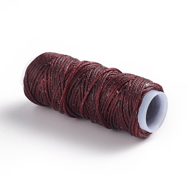 

PandaHall Waxed Polyester Cord, for Jewelry Making, Dark Red, 0.8mm, about 30m/roll Waxed Polyester Cord Flat Red