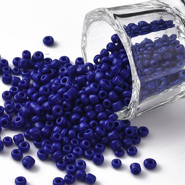 

PandaHall Glass Seed Beads, Opaque Colours Seed, Small Craft Beads for DIY Jewelry Making, Round, Blue, 3mm, Hole:1mm, about 10000pcs/pound...