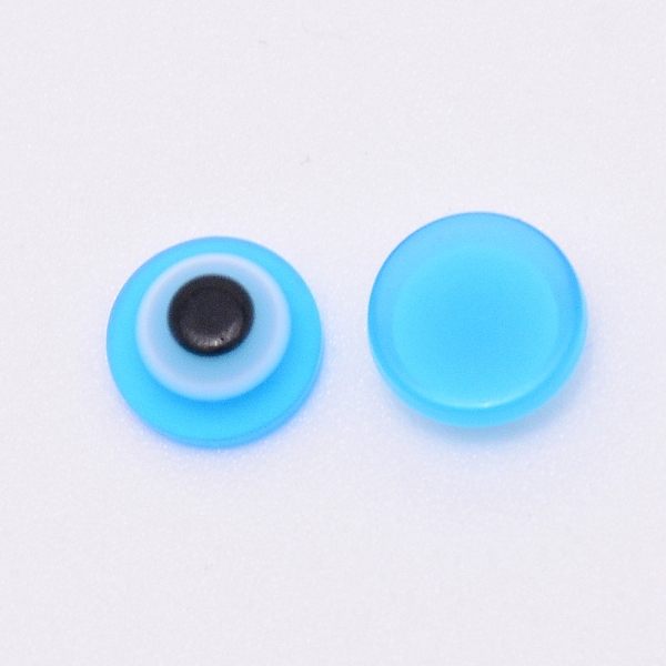 

PandaHall Resin Cabochons, Eye, Deep Sky Blue, 8x3.5mm Resin Eye