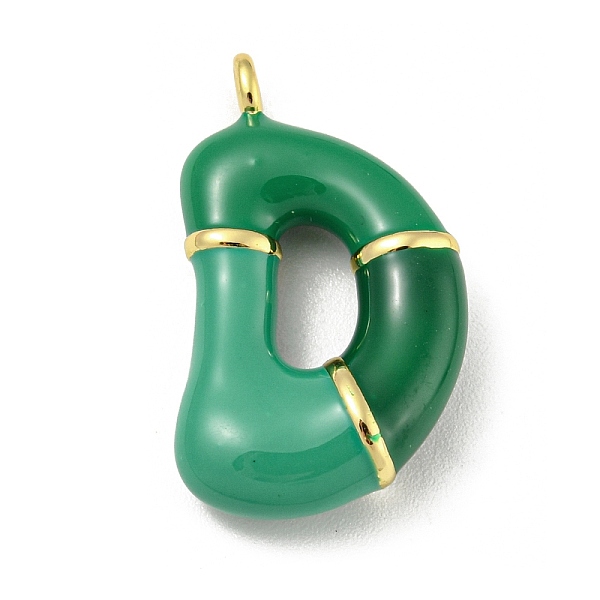 

PandaHall Brass Enamel Pendants, Long-Lasting Plated, Cadmium Free & Lead Free, Real 18K Gold Plated, Letter Charm, Letter D, 24x14x5.5mm...