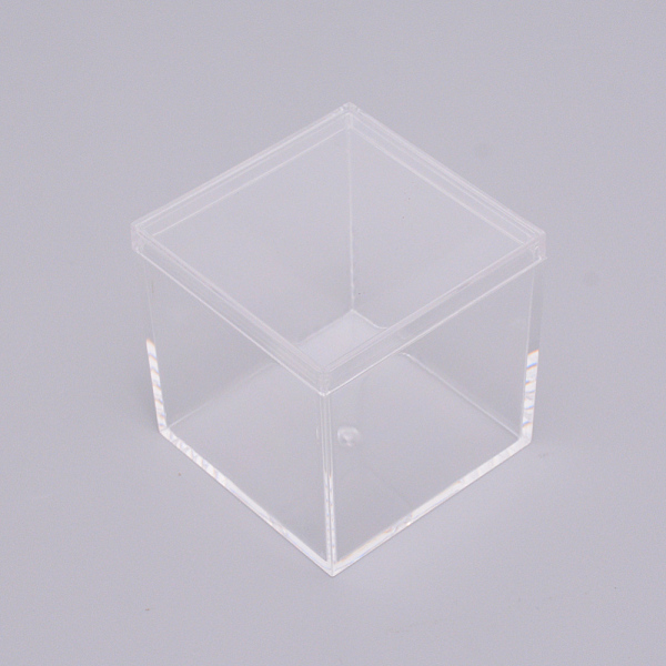 

PandaHall Plastic Box, Transparent, Square, Clear, 5.5x5.5x5.5cm, Inner Size: 5.1x5.1cm Plastic Square Clear