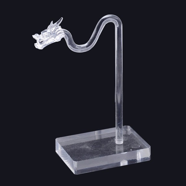 

PandaHall Dragon Head Organic Glass Earring Display Stands, Jewelry Display Rack, Clear, 12.3x7.6x4.9cm Organic Glass Clear