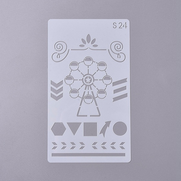 

PandaHall (Clearance Sale)Plastic Drawing Stencil, Drawing Scale Template, for Painting on Scrapbook Fabric Tiles Floor Furniture Wood..., White