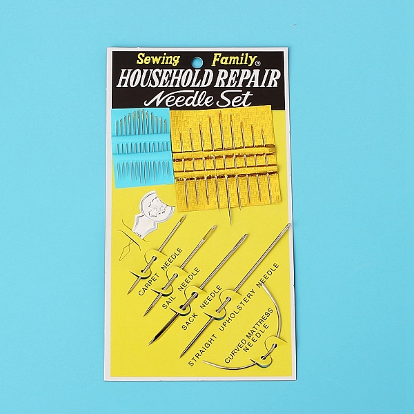 

PandaHall 27Pcs Steel Heavy Duty Hand Sewing Needles Set, Bent & Staight Needle for Upholstery, Leather, Carpet Canvas Repair, Bookbinding...
