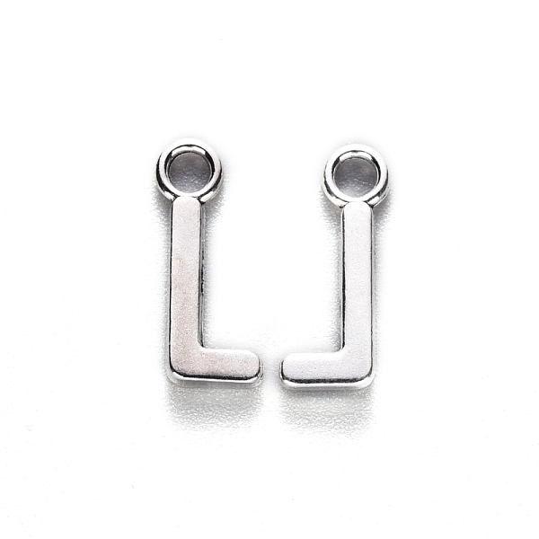 

PandaHall Tibetan Style Alloy Pendants, Cadmium Free & Lead Free, Letter L, L: 16x7x2mm, Hole: 2mm, about 1920pcs/1000g Alloy Letter L