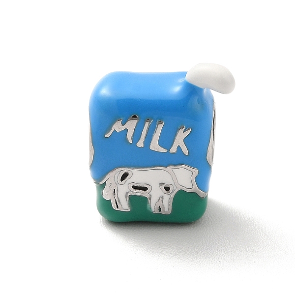 

PandaHall 304 Stainless Steel Enamel European Beads, Large Hole Beads, Milk, Stainless Steel Color, 13x11.5x6.5mm, Hole: 4.5mm 304 Stainless...