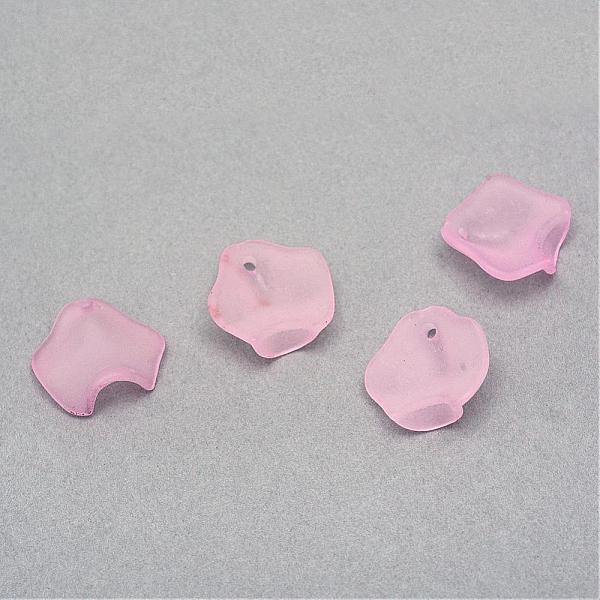 

PandaHall Transparent Acrylic Charms, Frosted, Leaf, Hot Pink, 14.5x14x1mm, Hole: 1.5mm, about 2083pcs/500g Acrylic Leaf Pink