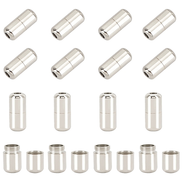 

PandaHall Brass Capsule Lace Lock Buckles, DIY Sneaker Kits Metal Shoelaces lock Accessories, Platinum, 18x8mm, Hole: 3mm, 30set/box Brass...