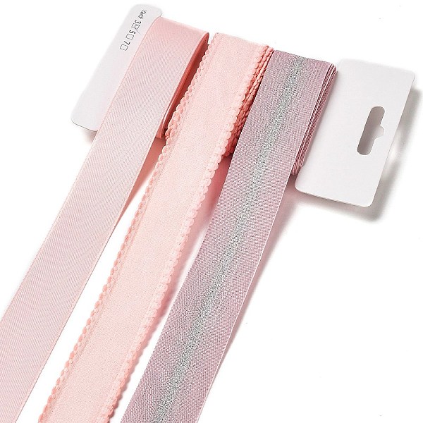 

PandaHall 9 Yards 3 Styles Polyester Ribbon, for DIY Handmade Craft, Hair Bowknots and Gift Decoration, Light Pink Palette, Pink, 1~1-1/8...