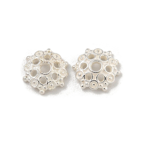 

PandaHall 925 Sterling Silver Bead Caps, Flower, Silver, 6x1.6mm, Hole: 1mm, about 76pcs/10g Sterling Silver