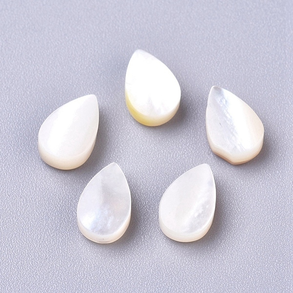 

PandaHall Natural Sea Shell Beads, teardrop, Light Goldenrod Yellow, 9x6x2~3mm, Hole: 1mm Other Sea Shell Teardrop Yellow