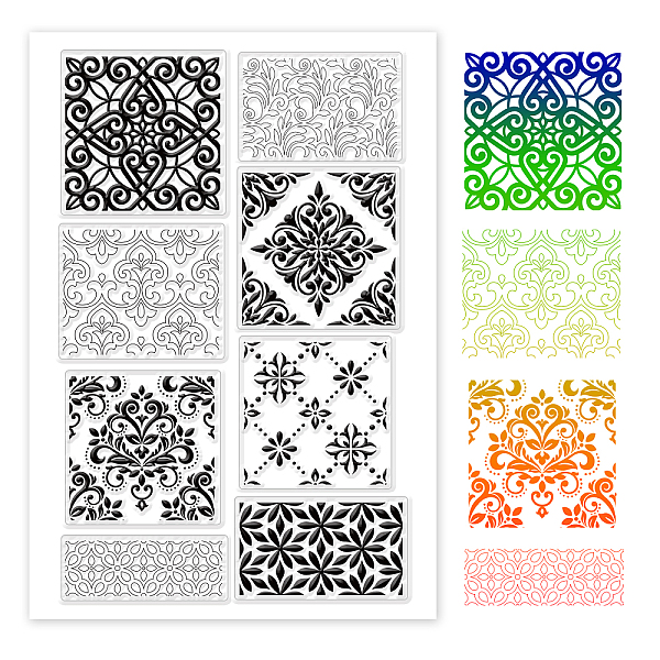

PandaHall TPR Stamps, with Acrylic Board, for Imprinting Metal, Plastic, Wood, Leather, Diamond Pattern, 16x11cm Acrylic Diamond