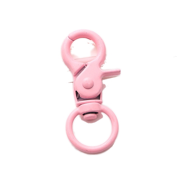 

PandaHall Spray Painted Iron Swivel Lobster Claw Clasps, Pink, 45mm Iron Pink