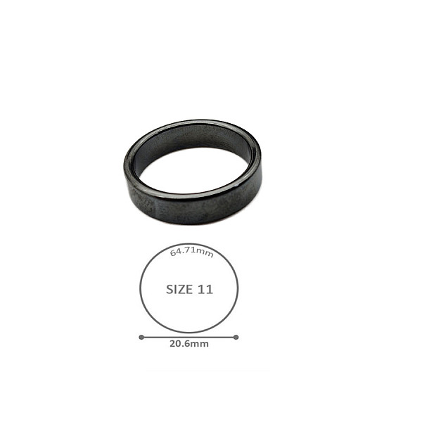 

PandaHall Synthetic Hematite Plain Band Rings, Inner Diameter: 20.6mm Hematite Flat