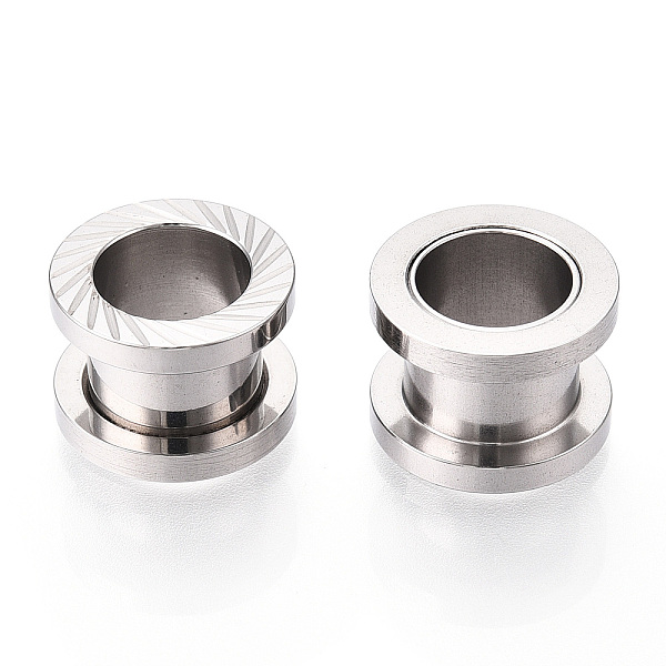 

PandaHall 316 Surgical Stainless Steel Grooved Beads, Column, Stainless Steel Color, 14x10mm, Hole: 8.5mm 316 Surgical Stainless Steel...