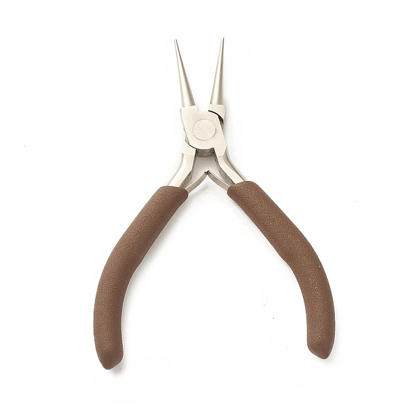 

PandaHall Iron Jewelry Pliers, Round Nose Pliers, Camel, 12.1x7.7x1cm Iron Brown