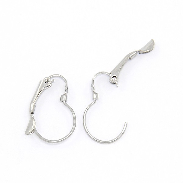 

PandaHall 304 Stainless Steel Leverback Earring Findings, with Loop, Stainless Steel Color, 19x13x3.5mm, Hole: 1mm, Pin: 1mm 304 Stainless...