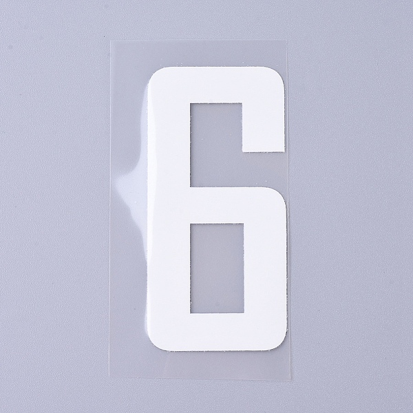 

PandaHall Number Iron On Transfers Applique Hot Heat Vinyl Thermal Transfers Stickers For Clothes Fabric Decoration Badge, Num.6...