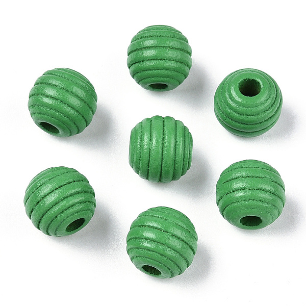 

PandaHall Painted Natural Wood Beehive Beads, Round, Lime Green, 12x11mm, Hole: 3.5mm Schima Wood Round Green