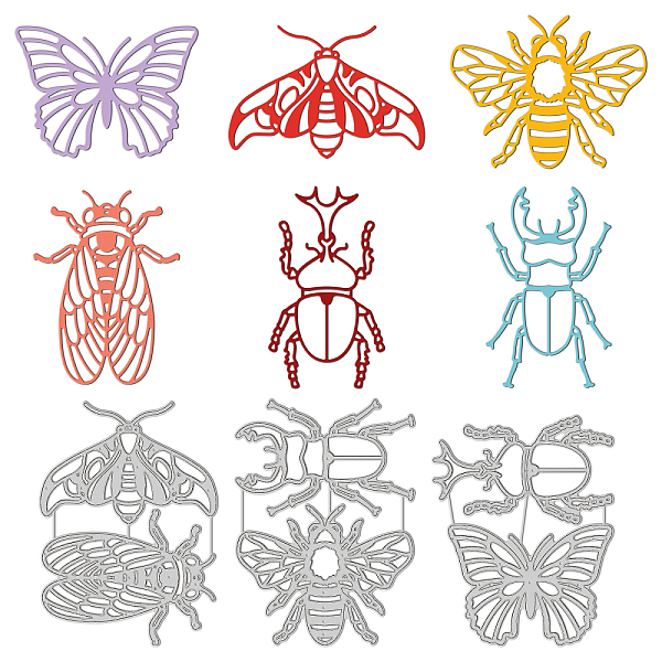 

PandaHall GLOBLELAND 6Pcs Insects Cutting Dies Metal Butterflies Moths Bees Die Cuts Embossing Stencils Template for Paper Card Making...