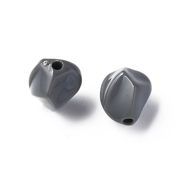 

PandaHall Opaque Acrylic Beads, Nuggets, Gray, 16.5x15x13.5mm, Hole: 2.5mm, about 340pcs/500g Acrylic Nuggets Gray