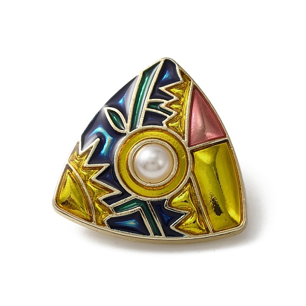 

PandaHall 1-Hole Zinc Alloy Enamel Shank Buttons, with Resin Bead, Triangle, 20x20x8.5mm, Hole: 2mm Alloy Triangle