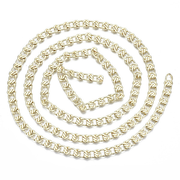 

PandaHall Brass Link Chains, Long-Lasting Plated, Unwelded, Light Gold, 11x7x2mm Brass