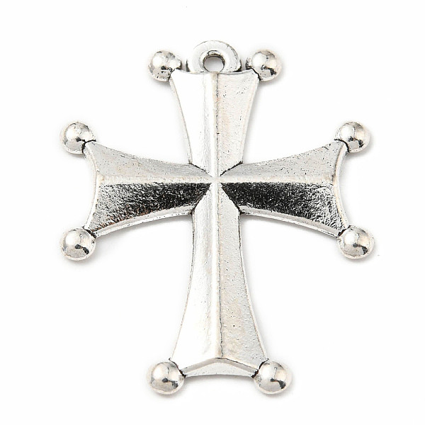 

PandaHall Tibetan Style Alloy Pendants, Cross, Antique Silver, 29x23x2mm, Hole: 1.2mm, 320pcs/500g Alloy Cross