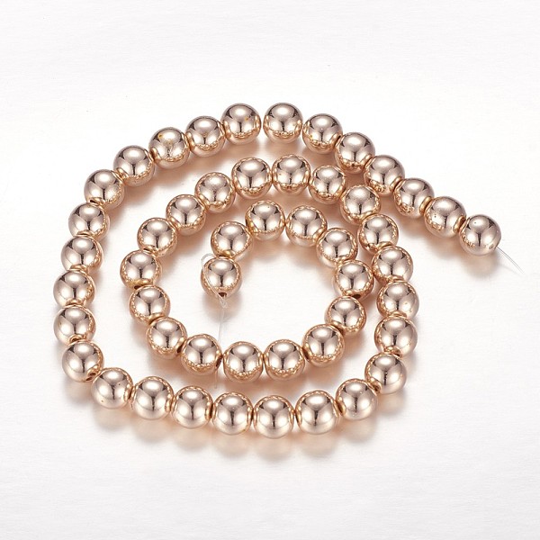 

PandaHall Electroplate Non-magnetic Synthetic Hematite Beads Strands, Round, Mixed Color, 8mm, Hole: 0.5mm, about 51~52pcs/strand, 15.94...