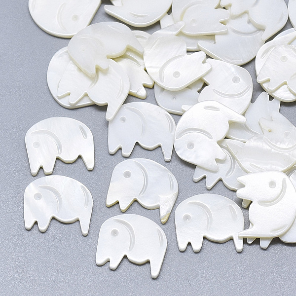

PandaHall Freshwater Shell Cabochons, Carved Elephant, Seashell Color, 12.5x14.5x1.5mm Freshwater Shell Elephant