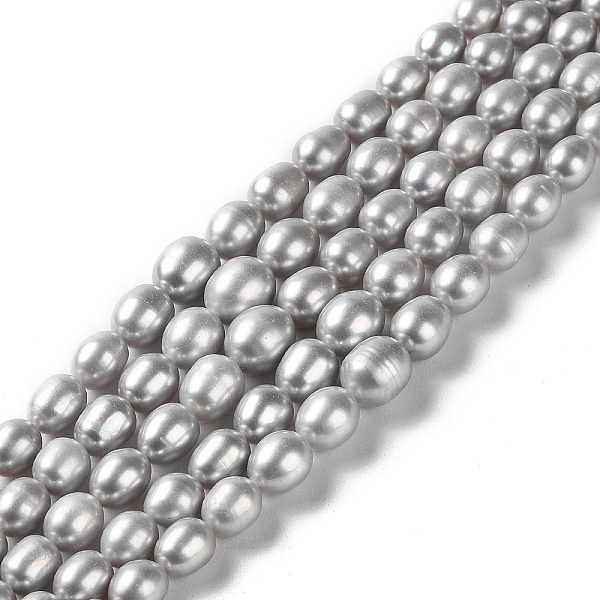 

PandaHall Natural Cultured Freshwater Pearl Beads Strands, Gradient Rice, Dyed, Light Grey, 4~10x4~9mm, Hole: 0.5mm, about 56pcs/strand...