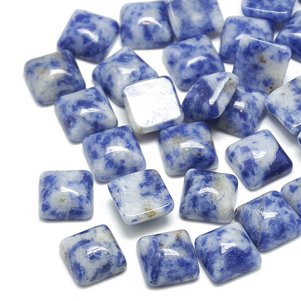 

PandaHall Natural Blue Spot Jasper Cabochons, Square, 10x10x5mm Blue Spot Jasper Square