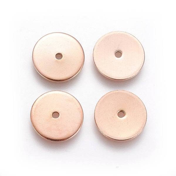 

PandaHall Ion Plating(IP) 304 Stainless Steel Spacer Beads, Disc, Rose Gold, 6x0.7mm, Hole: 1.1mm 304 Stainless Steel Disc