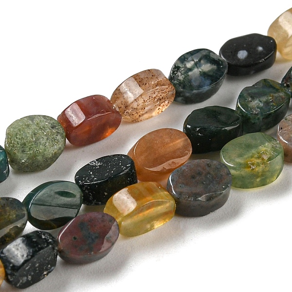 

PandaHall Natural Indian Agate Beads Strands, Flat Oval, 6~6.5x4~4.5x2.5mm, Hole: 0.6mm, about 64pcs/strand, 15.94''(40.5cm) Indian Agate...
