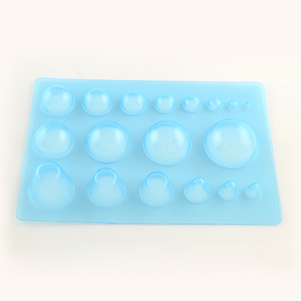 

PandaHall Paper Quilling Tools Half Ball Making Board Mini Mould Paper Crafts Decoration DIY Scrapbooking, Light Sky Blue, 20x13x3cm Plastic