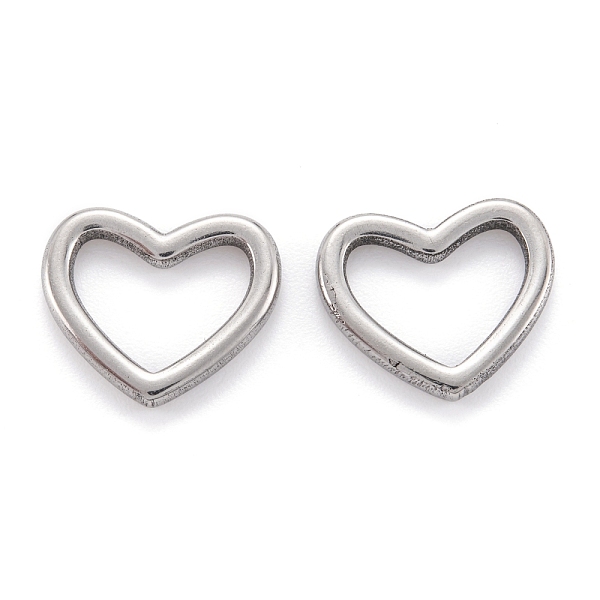

PandaHall 304 Stainless Steel Linking Rings, Heart, Stainless Steel Color, 14x16x2mm 304 Stainless Steel Heart