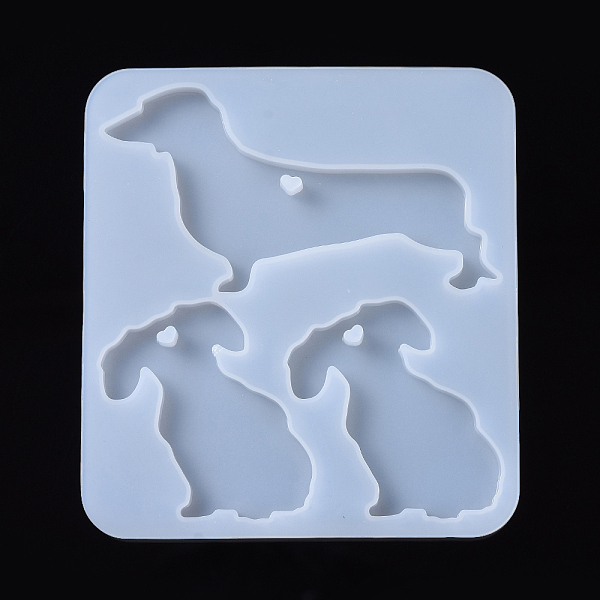 

PandaHall Dog Pendant Silhouette Silicone Molds, Resin Casting Molds, For UV Resin, Epoxy Resin Jewelry Making, White, 104x95.5x5.5mm, Dog...