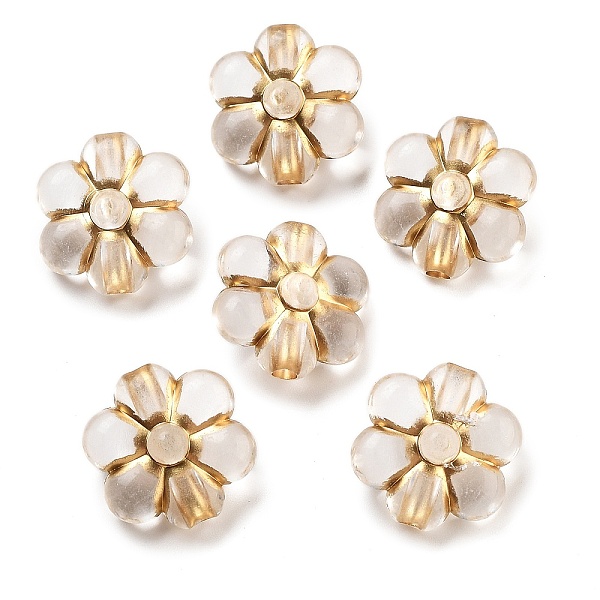 

PandaHall Metal Enlaced Transparent Acrylic Beads, Golden Plated, Flower, Gold, 19x18x9.5mm, Hole: 3mm, about 367Pcs/500G Acrylic Flower...