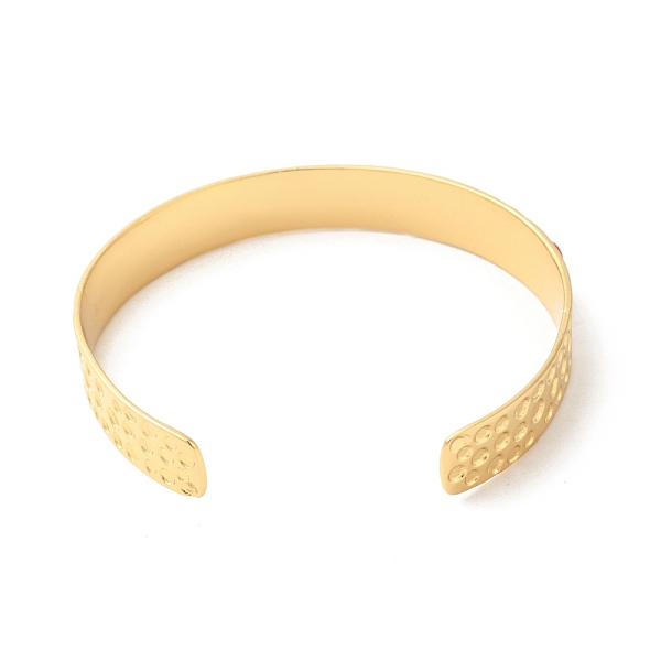

PandaHall Tomato Cubic Zirconia Open Cuff Bangle, Brass Jewelry for Women, Cadmium Free & Nickel Free & Lead Free, Real 18K Gold Plated..., Red