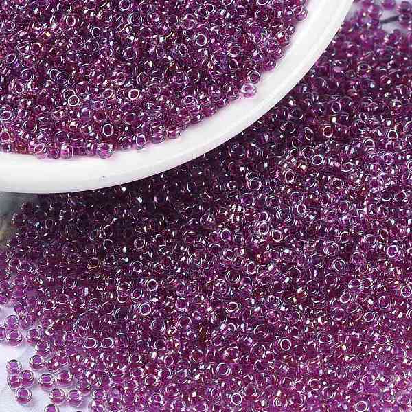 

PandaHall MIYUKI Round Rocailles Beads, Japanese Seed Beads, (RR3736), 15/0, 1.5mm, Hole: 0.7mm, about 5555pcs/bottle, 10g/bottle Glass..., Purple