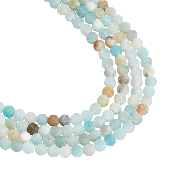 

PandaHall 2 Strands Natural Flower Amazonite Beads Strands, Faceted, Round, 6mm, Hole: 1mm, about 63pcs/strand, 15.55 inch Flower Amazonite...