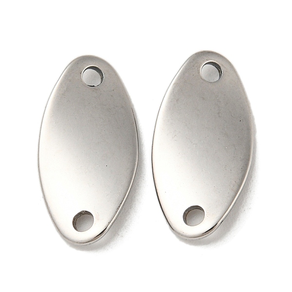 

PandaHall 304 Stainless Steel Connector Charms, Oval Links, Stainless Steel Color, 16.5x8.5x1.2mm, Hole: 1.6mm 304 Stainless Steel Oval