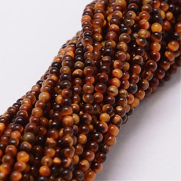

PandaHall Natural Tiger Eye Beads Strands, Round, 2mm, Hole: 0.5mm, about 190pcs/strand Tiger Eye Round