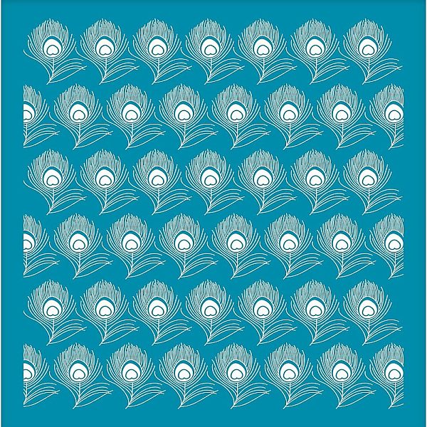 

PandaHall Silk Screen Printing Stencil, for Painting on Wood, DIY Decoration T-Shirt Fabric, Feather Pattern, 100x127mm Nylon Feather Cyan