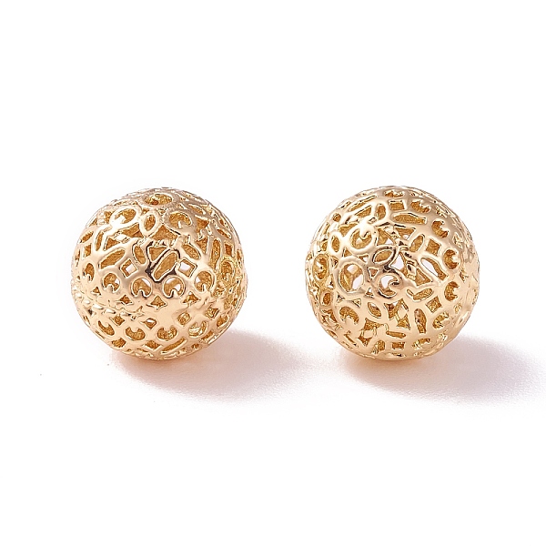 

PandaHall Brass Hollow Round Beads, Golden, 8mm, Hole: 1mm Brass Round