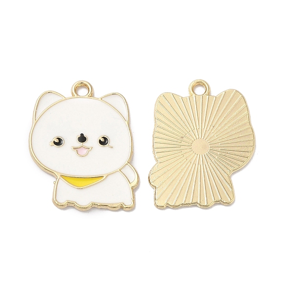 

PandaHall Alloy Enamel Pendants, Golden, Dog Charm, White, 24x19.5x1mm, Hole: 1.8mm Alloy+Enamel Dog White