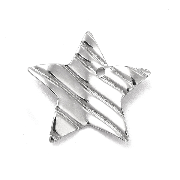 

PandaHall 201 Stainless Steel Pendants, Star Charm, Stainless Steel Color, 18x18.5x1mm, Hole: 1.2mm 201 Stainless Steel Star