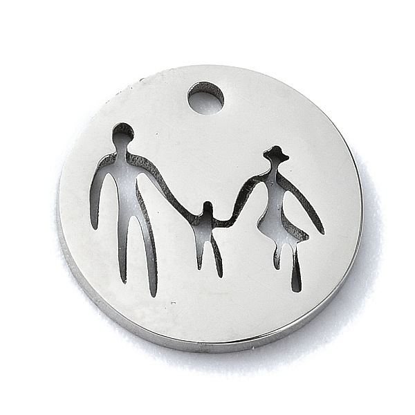 

PandaHall 304 Stainless Steel Charms, Laser Cut, Flat Round with Family Charm, Stainless Steel Color, 12x12x1mm, Hole: 1.2mm 304 Stainless...